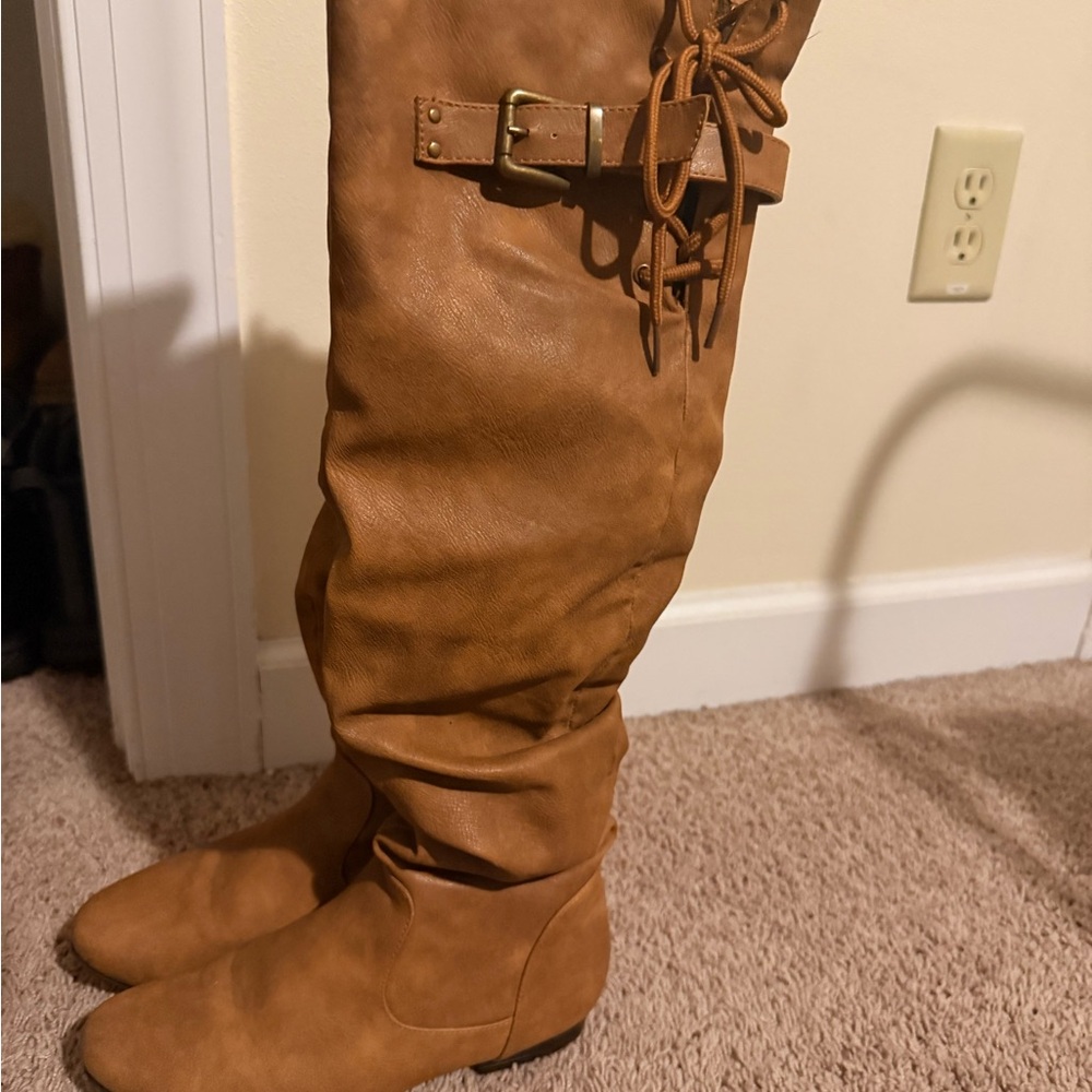 Brown Knee-High Women's Boots